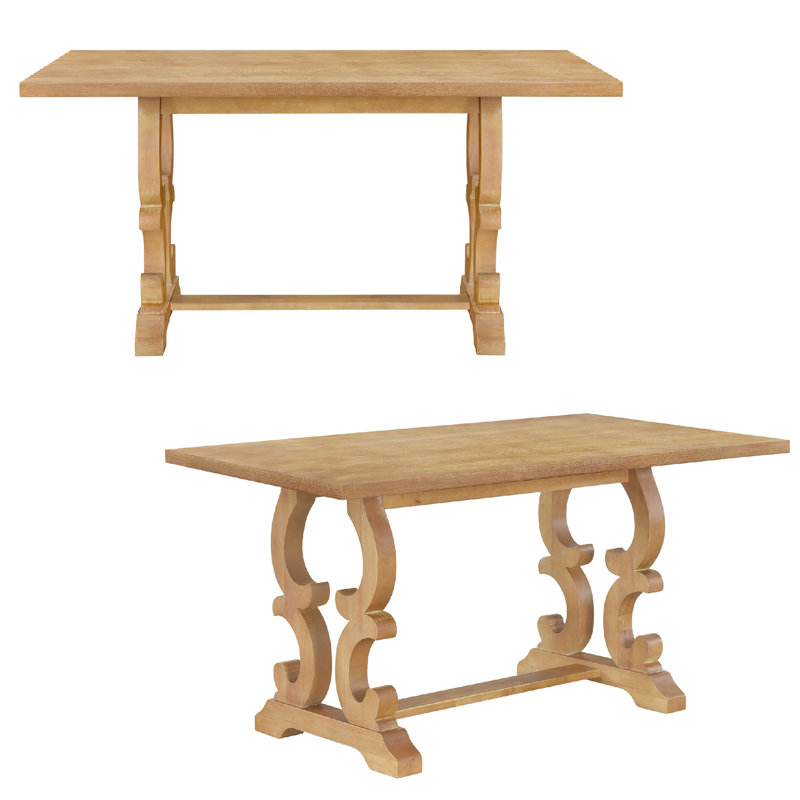 August Grove® Aoki 6 Piece Trestle Dining Set Wayfair